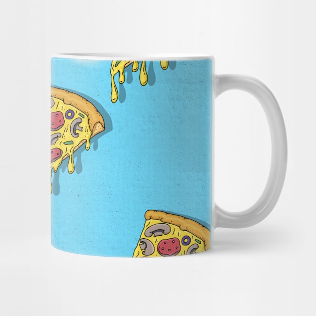 Bright Pizza Pattern by okpinsArtDesign